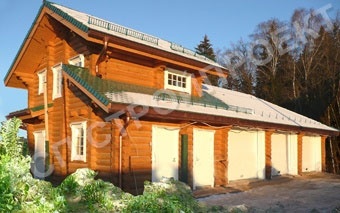 Деревянный дом из клеенного бруса Гараж 5