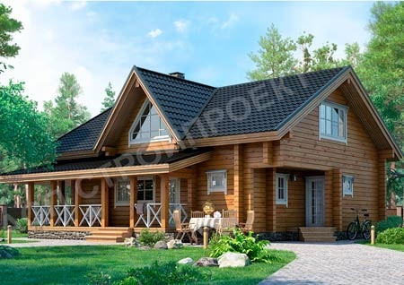 Деревянный дом из лиственицы Лёшина дача