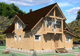 Проект деревянного дома из бруса Гемера