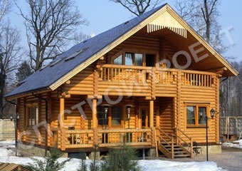 Деревянный дом из лиственицы У озера